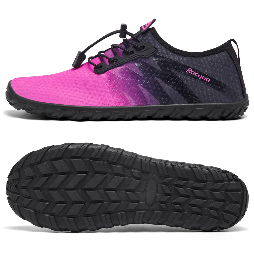 Racqua Water Shoes Men Women Quick Dry Gradient Shoes Barefoot Aqua Athletic Sports Swim Shoes