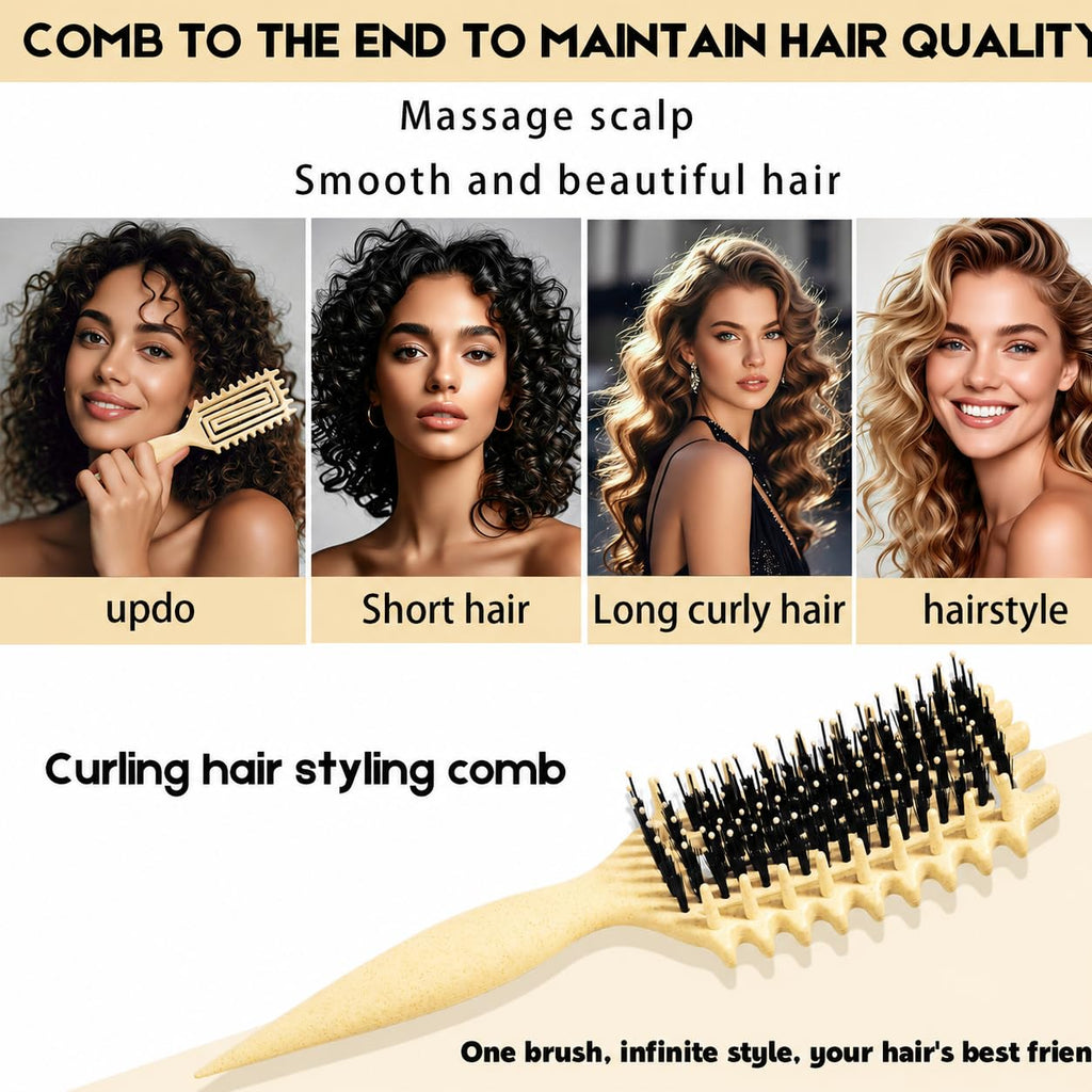 Cepillo para cabello rizado Candybrush Cepillo para definir rizos para desenredar, dar forma y definir rizos para mujeres, hombres, cabello húmedo y seco (Morado)