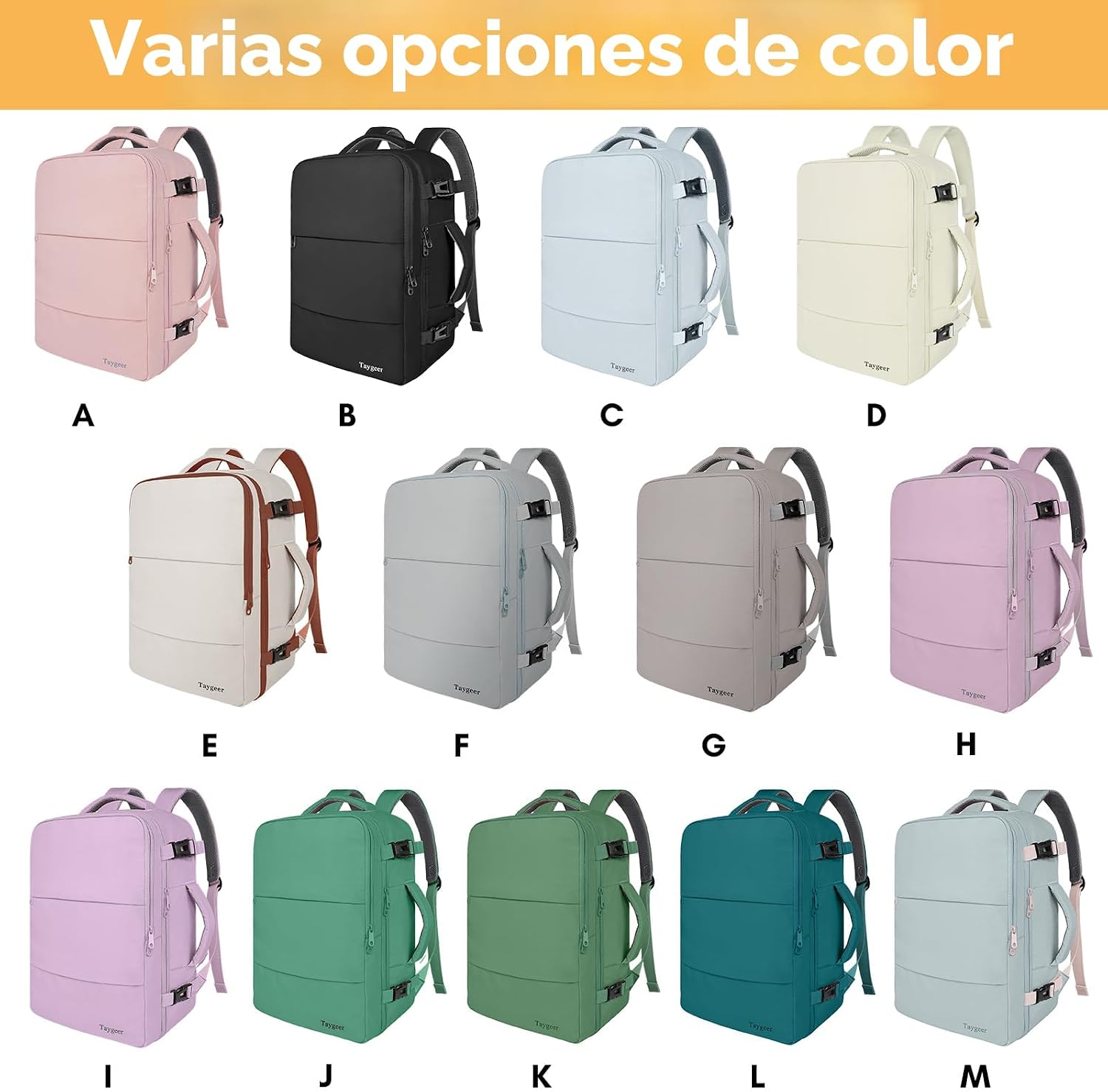 Taygeer - Mochila de viaje para mujeres, mochila de cabina con puerto de carga USB y bolsa para zapatos, mochila TSA para laptop de 15.6 pulgadas aprobada para vuelos, bolsa de enfermera, mochila | 15.6inch Laptop Mochila with Water Bottle Pocket & Shoe P