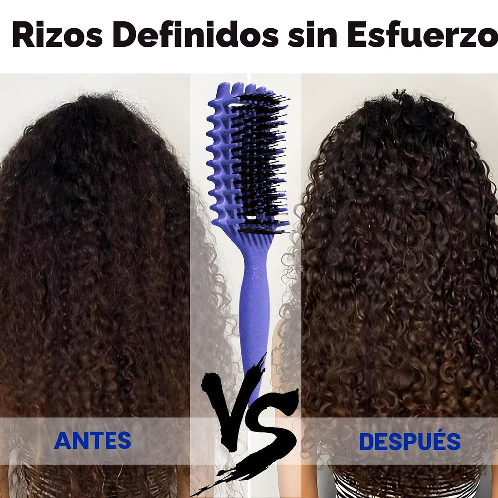 Cepillo para cabello rizado Candybrush Cepillo para definir rizos para desenredar, dar forma y definir rizos para mujeres, hombres, cabello húmedo y seco (Morado)