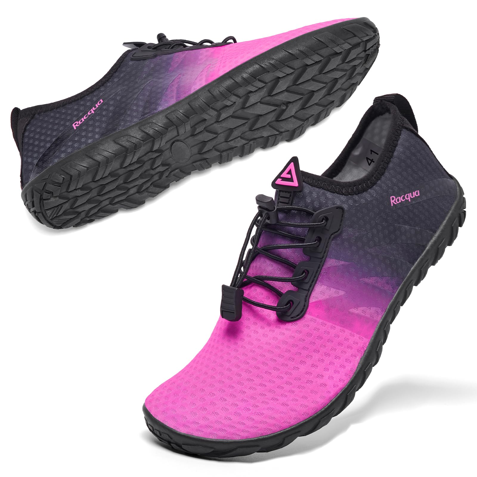 Racqua Water Shoes Men Women Quick Dry Gradient Shoes Barefoot Aqua Athletic Sports Swim Shoes