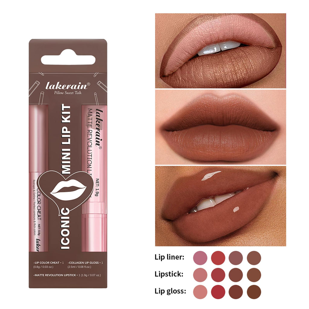 BestLand 12Pcs Matte Liquid Lipstick + Lip Liner Pens Set, Velvety Nude Lip Stain Waterproof Long Wear Makeup Gift Set