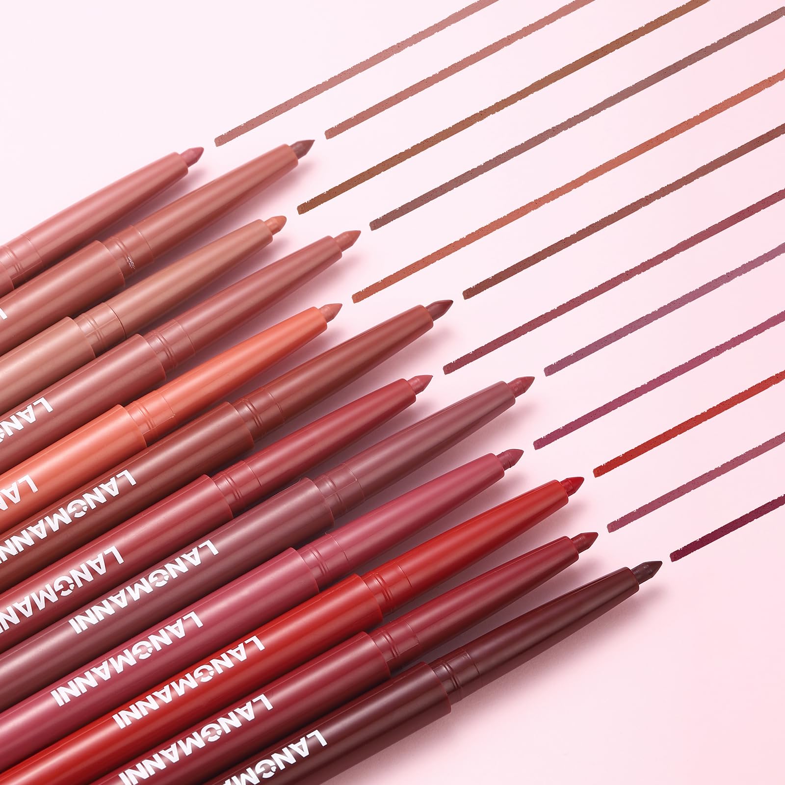 BestLand 12Pcs Matte Liquid Lipstick + Lip Liner Pens Set, Velvety Nude Lip Stain Waterproof Long Wear Makeup Gift Set