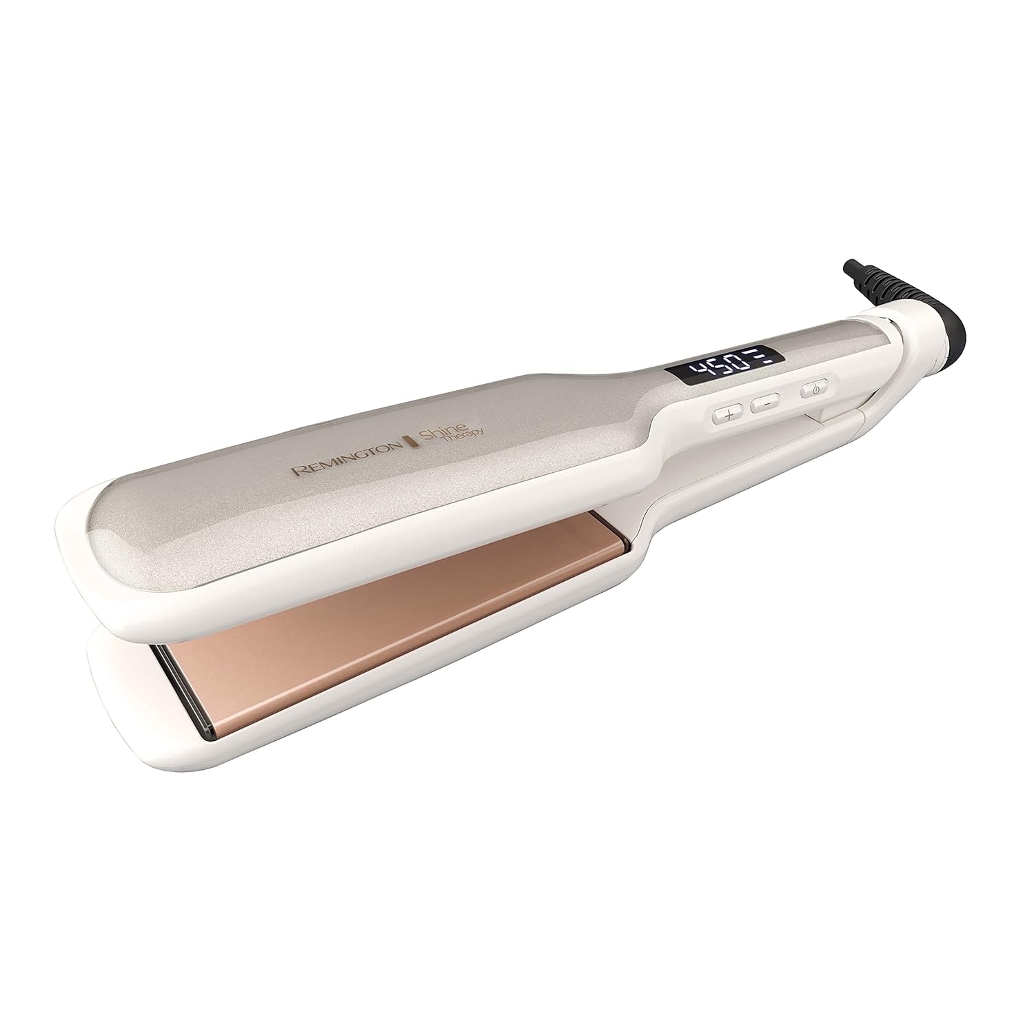 Remington Shine Therapy - Alisadora de cabello de 2 pulgadas, plancha alisadora infundida con aceite de argán y queratina, plancha alisadora profesional de cerámica para menos frizz, herramientas de | Ceramic flat iron plates infused with Argan Oil and Ke