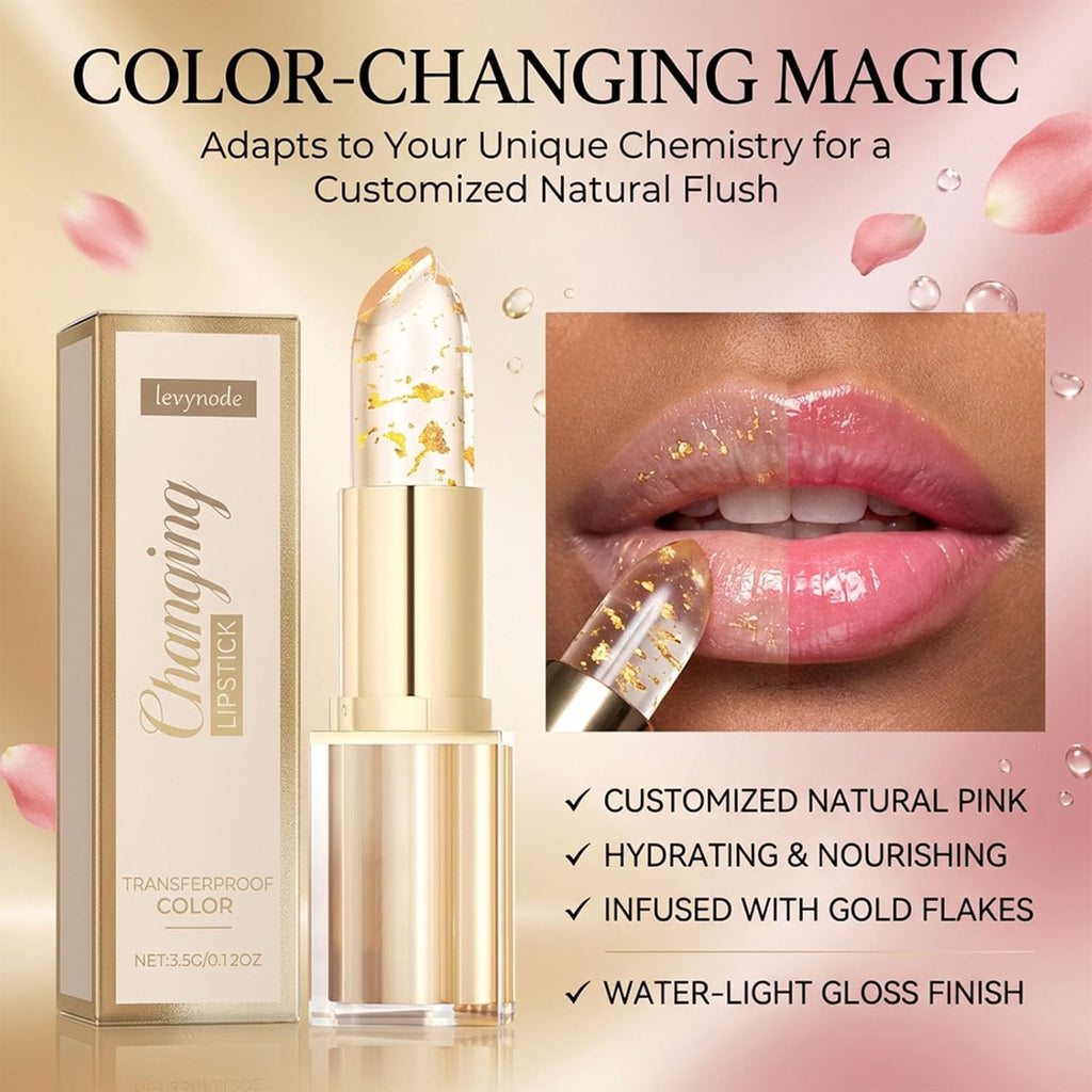 Lápiz labial que cambia de color, lápiz labial Ph que cambia de color de larga duración (1 unidad) | Brillo de labios hidratante de larga duración, fórmula hidratante y no pegajosa, adecuada para todos los tonos de piel