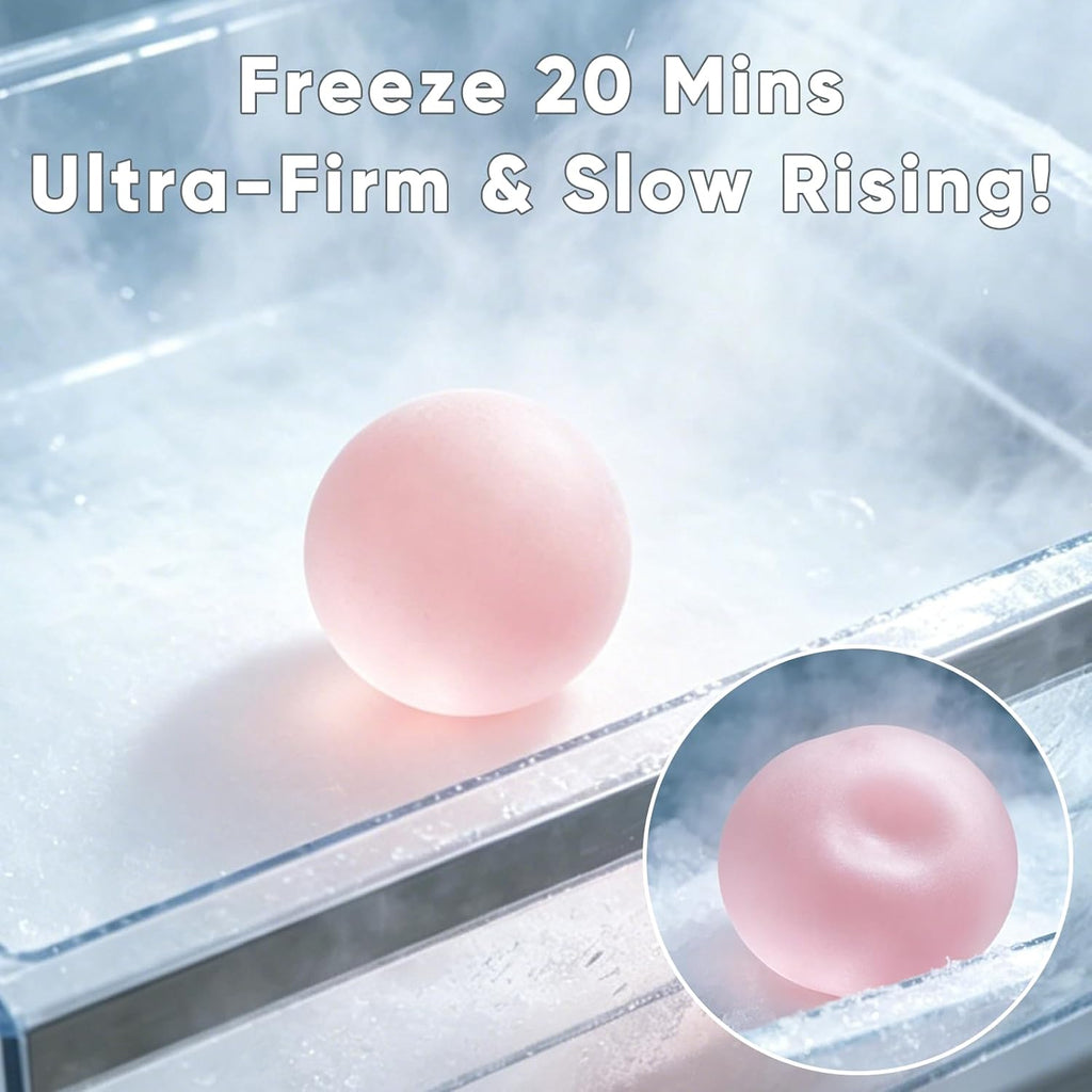 6 Pack Coconut Oil Squishy Stress Balls, ASMR Squishy Toys | Slow Rising Squishy, Maltose Syrup Gel, TPR, Anxiety Relief, Glossy Clear, Velvet Frosted, Strawberry & Sea Shells