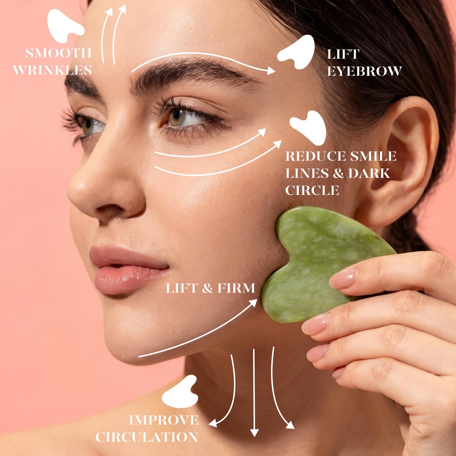 BAIMEI IcyMe - Rodillo de jade y Gua Sha, rodillo facial para reducir el enrojecimiento de la piel, cuidado personal para hombres y mujeres, masajeador para cara, ojos, cuello, alivia líneas finas y | Cooling Face Roller for Lymphatic Massage,Sculpting To