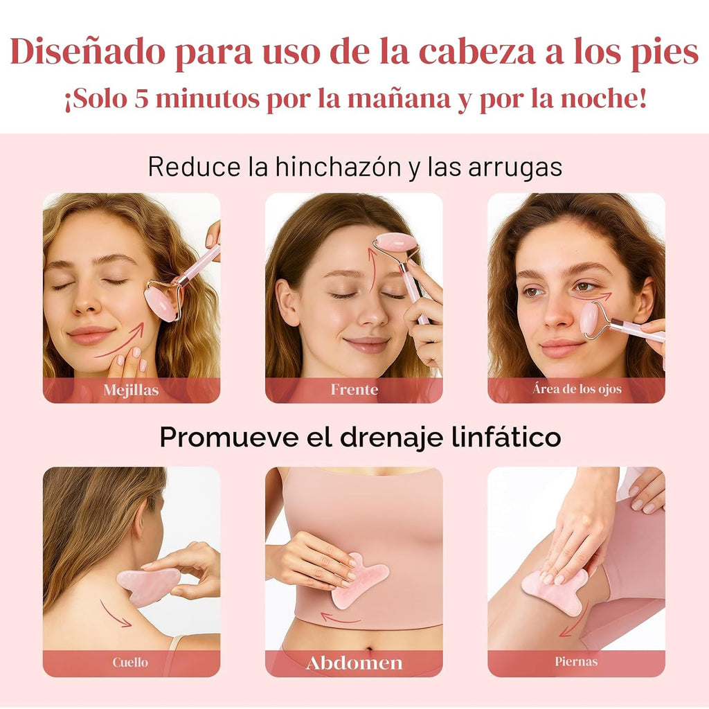 BAIMEI IcyMe - Rodillo de jade y Gua Sha, rodillo facial para reducir el enrojecimiento de la piel, cuidado personal para hombres y mujeres, masajeador para cara, ojos, cuello, alivia líneas finas y | Cooling Face Roller for Lymphatic Massage,Sculpting To