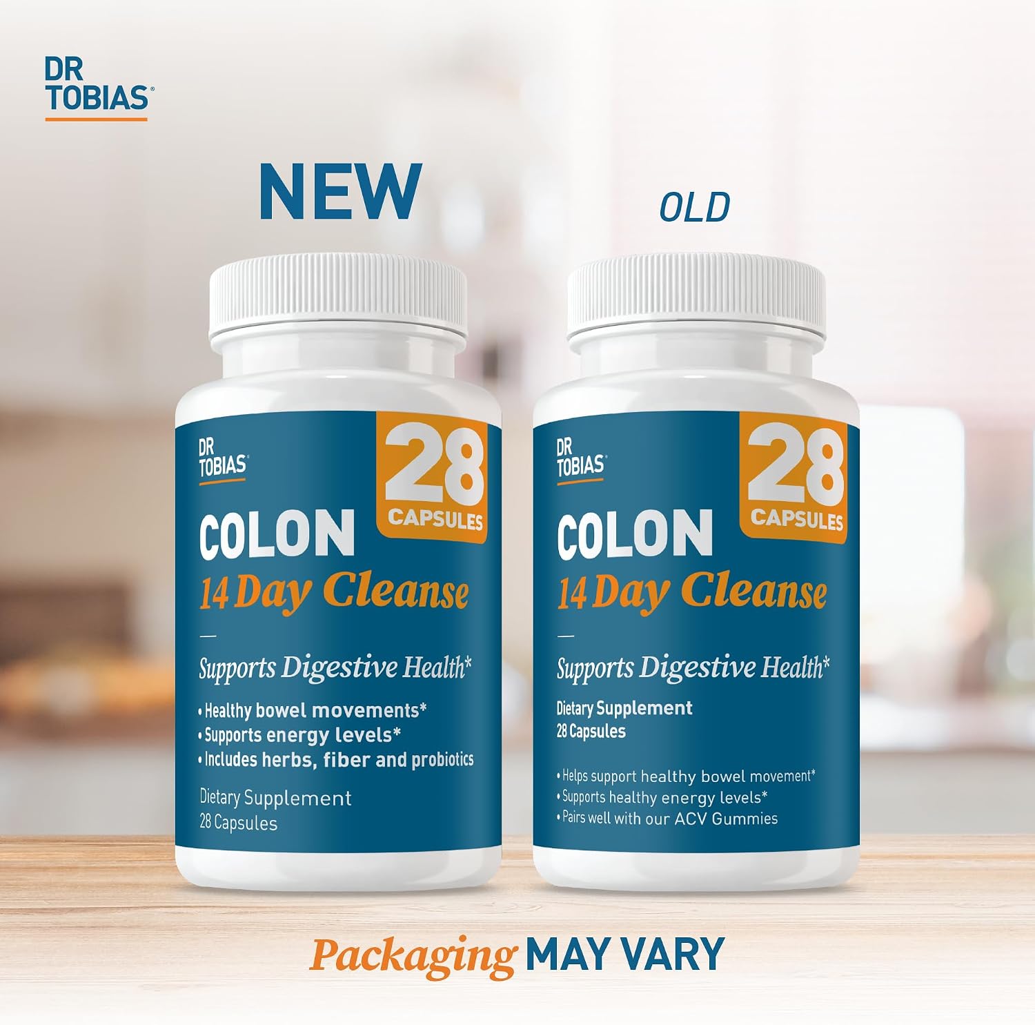 Dr. Tobias Colon 14 Day Cleanse, apoya movimientos intestinales saludables, desintoxicación de limpieza de colon, fórmula de limpieza avanzada con fibra, hierbas y probióticos, sin OMG, 28 cápsulas (1-2 diarios) | Colon Cleanse Detox | Constipation Relief