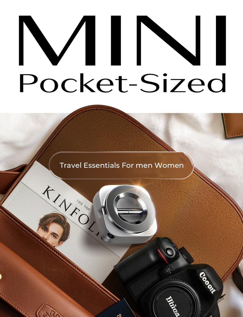 LISEN - Soporte de teléfono para el escritorio de viaje en avión | Phone Stand Hands Free MagSafe Travel Accessories Flying Long Flight Essentials Airplane Gadgets Gifts for Men