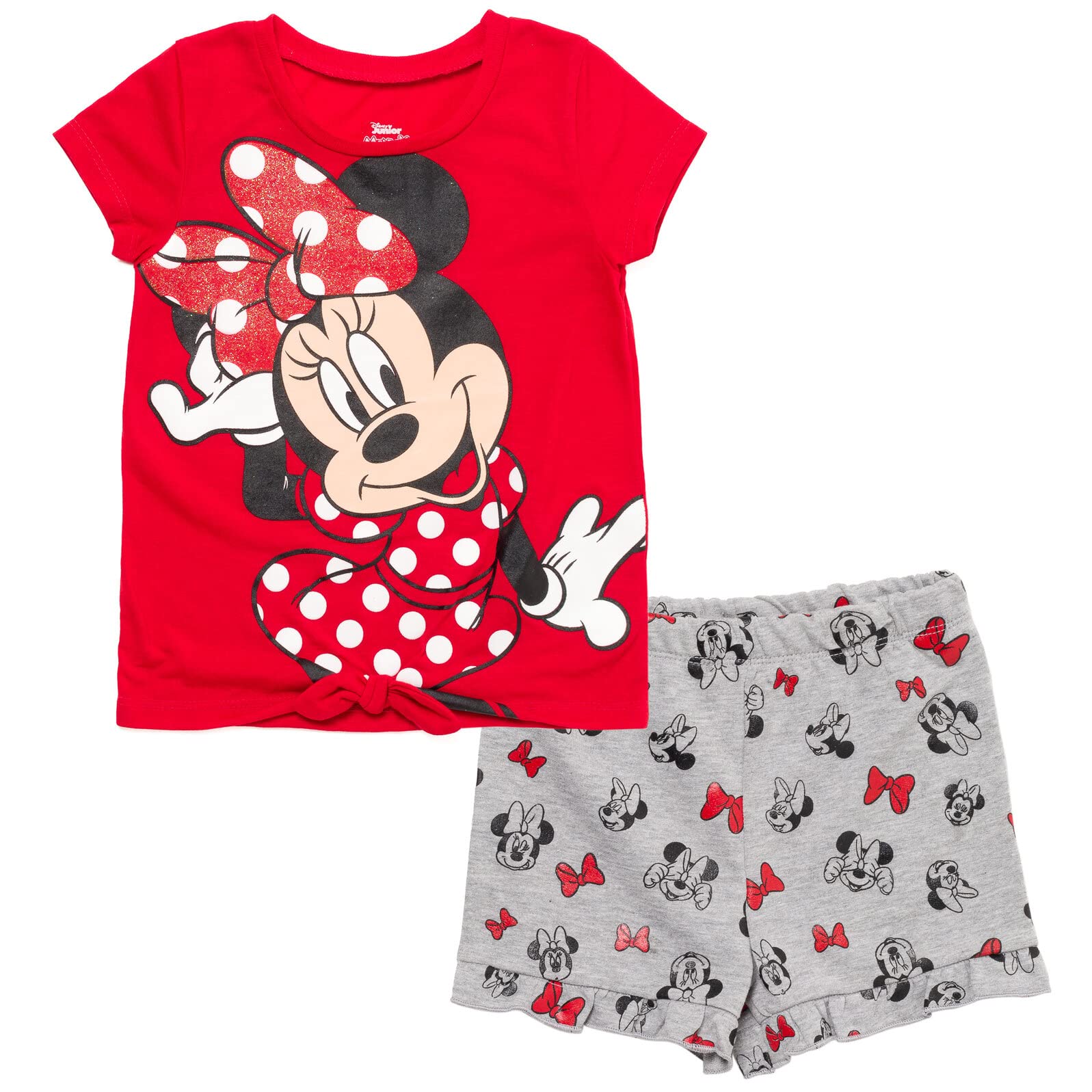 Disney T-Shirt and French Terry Shorts Outfit Set Infant to Big Kid Sizes (12 Months - 14-16)