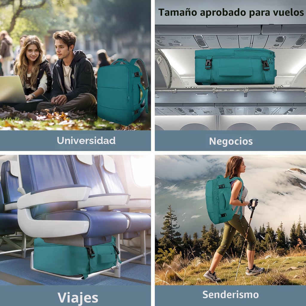 Taygeer - Mochila de viaje para mujeres, mochila de cabina con puerto de carga USB y bolsa para zapatos, mochila TSA para laptop de 15.6 pulgadas aprobada para vuelos, bolsa de enfermera, mochila | 15.6inch Laptop Mochila with Water Bottle Pocket & Shoe P