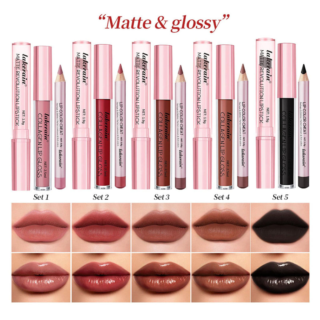BestLand 12Pcs Matte Liquid Lipstick + Lip Liner Pens Set, Velvety Nude Lip Stain Waterproof Long Wear Makeup Gift Set