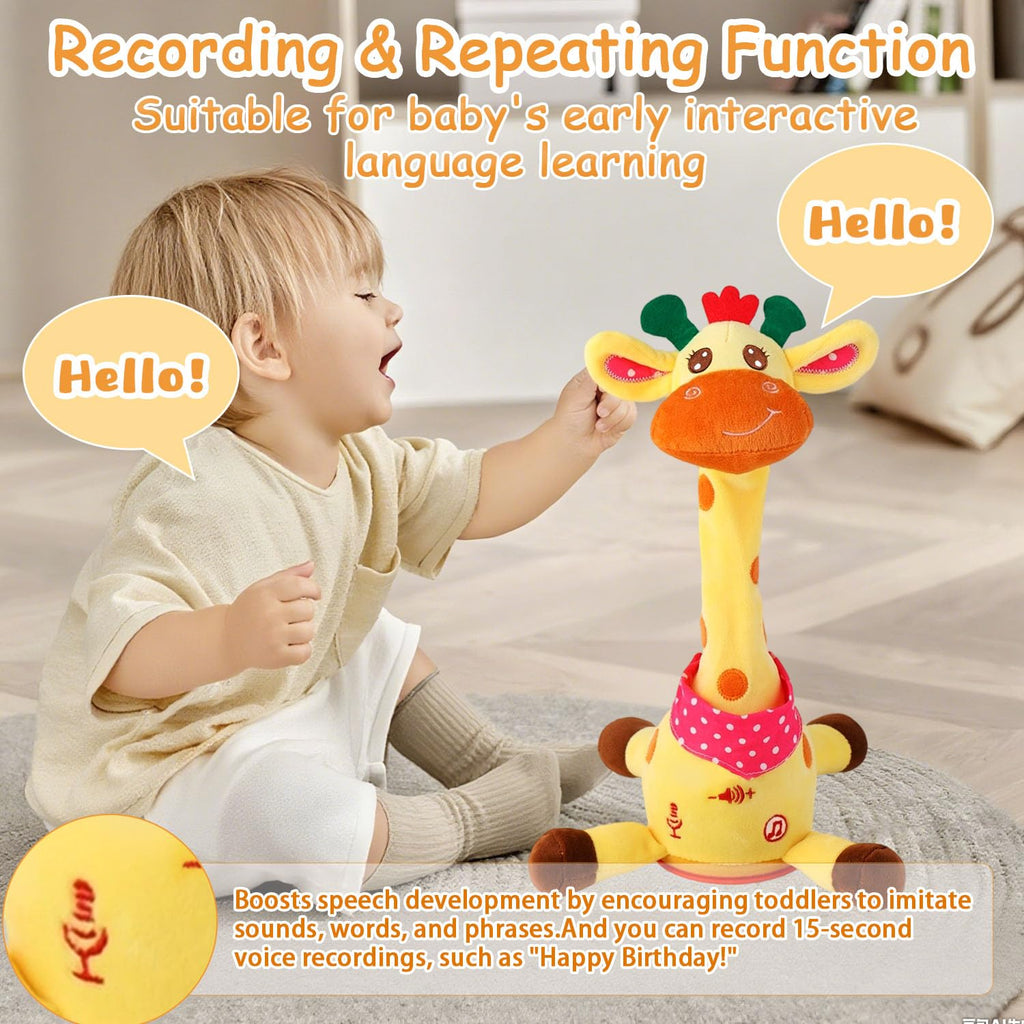 Cactus bailarín parlante - Repite lo que dices graba juguete para bebé | Bebé cantando grabación, imitando, repite lo que dices, musical interactivo, para niños y niñas de 1 año