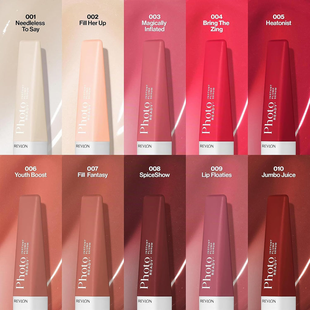 Revlon PhotoReady Instant Plump Serum, 003 Magically Infled, 0.25 fl oz | Plumping lip gloss serum with tingling sensation. Hydrating, non-sticky, high-shine. Lips look visibly fuller & smoother.