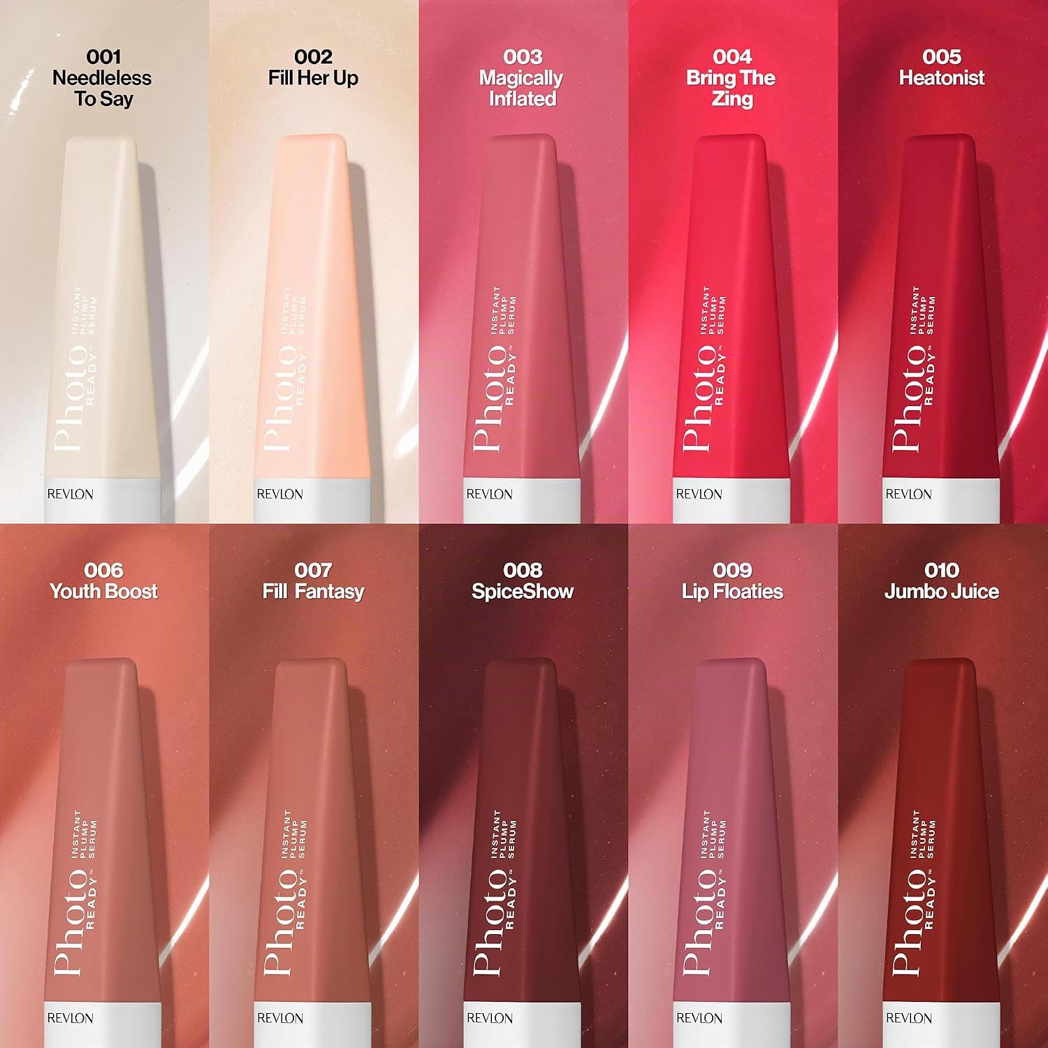 Revlon PhotoReady Instant Plump Serum, 003 Magically Infled, 0.25 fl oz | Plumping lip gloss serum with tingling sensation. Hydrating, non-sticky, high-shine. Lips look visibly fuller & smoother.