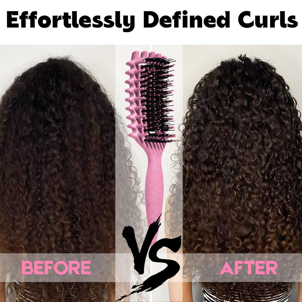 Cepillo para cabello rizado Candybrush Cepillo para definir rizos para desenredar, dar forma y definir rizos para mujeres, hombres, cabello húmedo y seco (Morado)