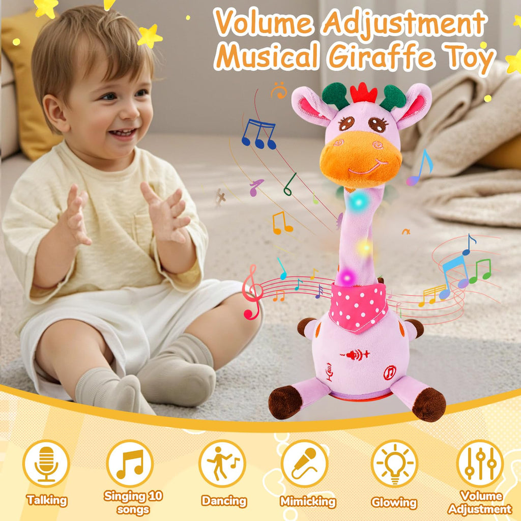 Cactus bailarín parlante - Repite lo que dices graba juguete para bebé | Bebé cantando grabación, imitando, repite lo que dices, musical interactivo, para niños y niñas de 1 año