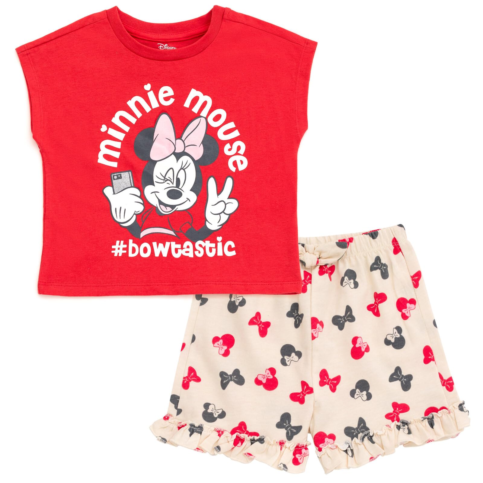 Disney T-Shirt and French Terry Shorts Outfit Set Infant to Big Kid Sizes (12 Months - 14-16)