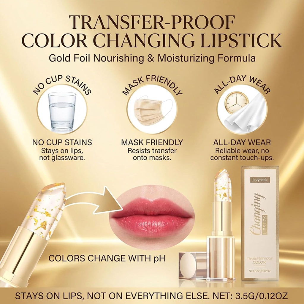 Lápiz labial que cambia de color, lápiz labial Ph que cambia de color de larga duración (1 unidad) | Brillo de labios hidratante de larga duración, fórmula hidratante y no pegajosa, adecuada para todos los tonos de piel