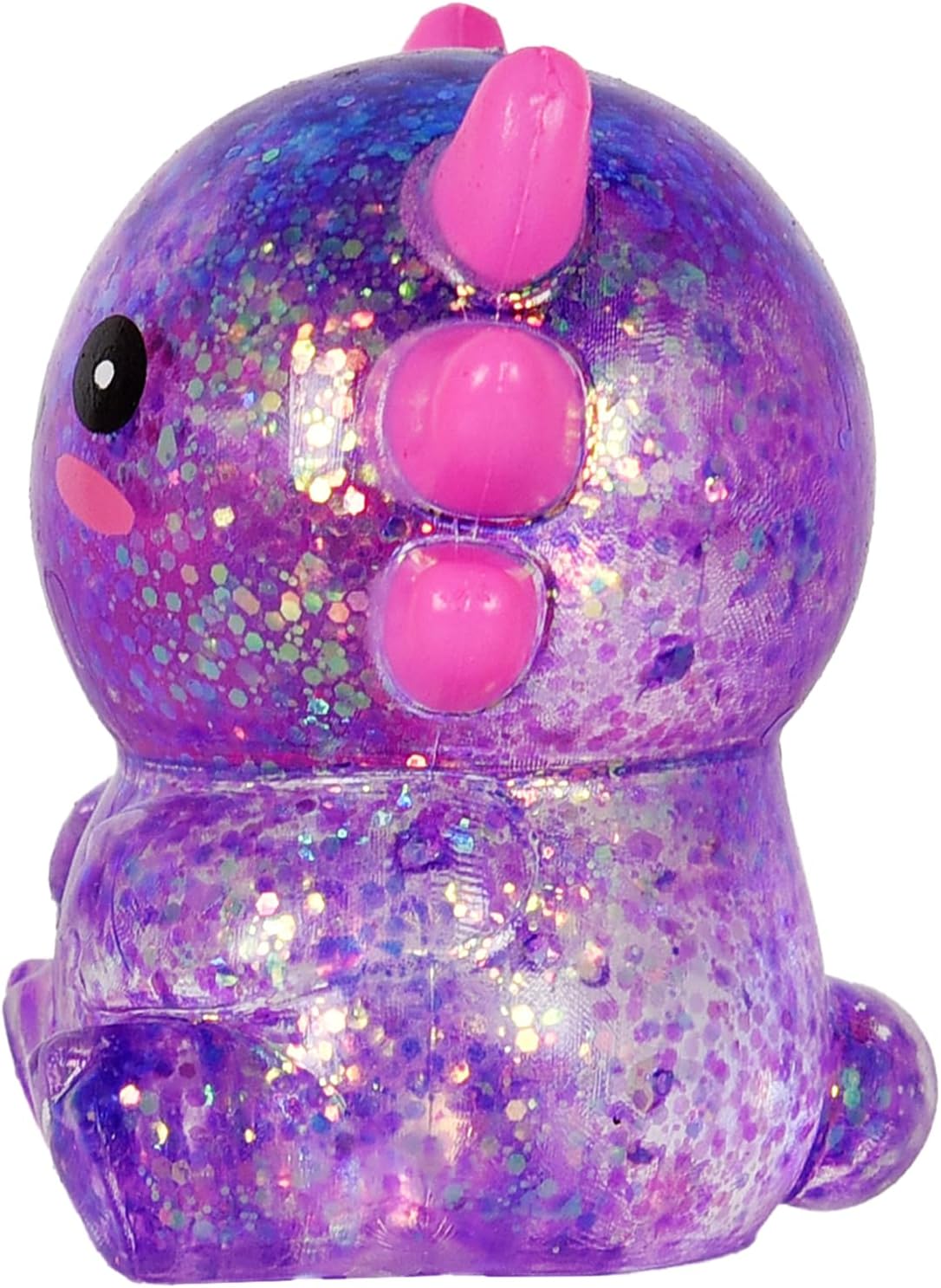 Axolotl - Juguete blando para aliviar el estrés – Lindo juguete para apretar con purpurina para niños y adultos, juguete sensorial para aliviar la ansiedad, recuerdo de fiesta de escritorio | Soft TPR, Floating Glitter, squeeze toy, busy hands, stress rel