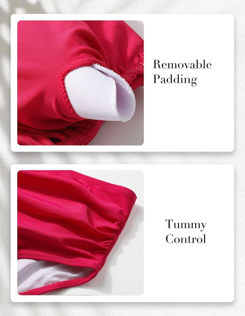 Conjunto de bikini de dos piezas para mujer, traje de baño con control de abdomen, cintura alta, cuello en V, ropa de playa, correas frontales torcidas
