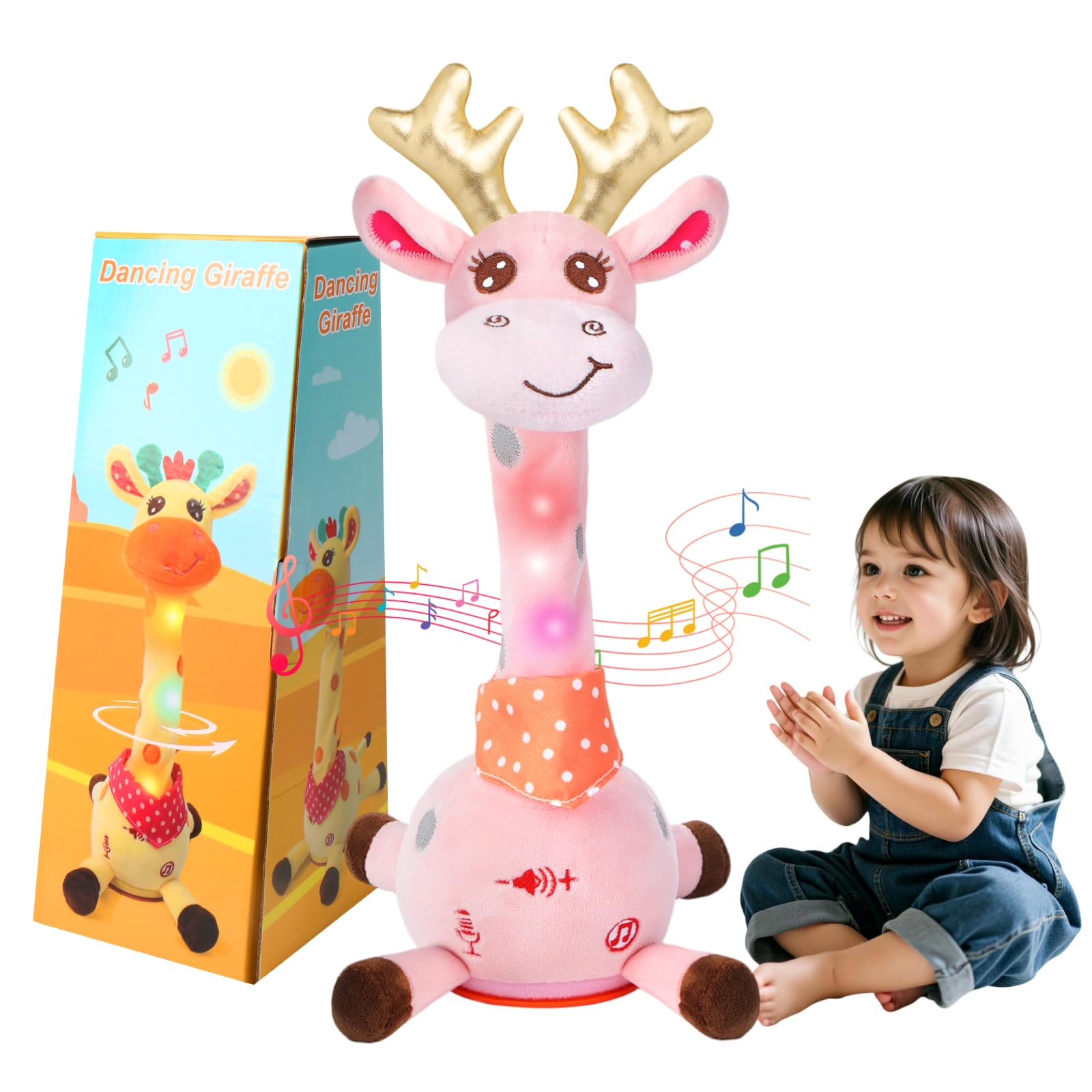Cactus bailarín parlante - Repite lo que dices graba juguete para bebé | Bebé cantando grabación, imitando, repite lo que dices, musical interactivo, para niños y niñas de 1 año