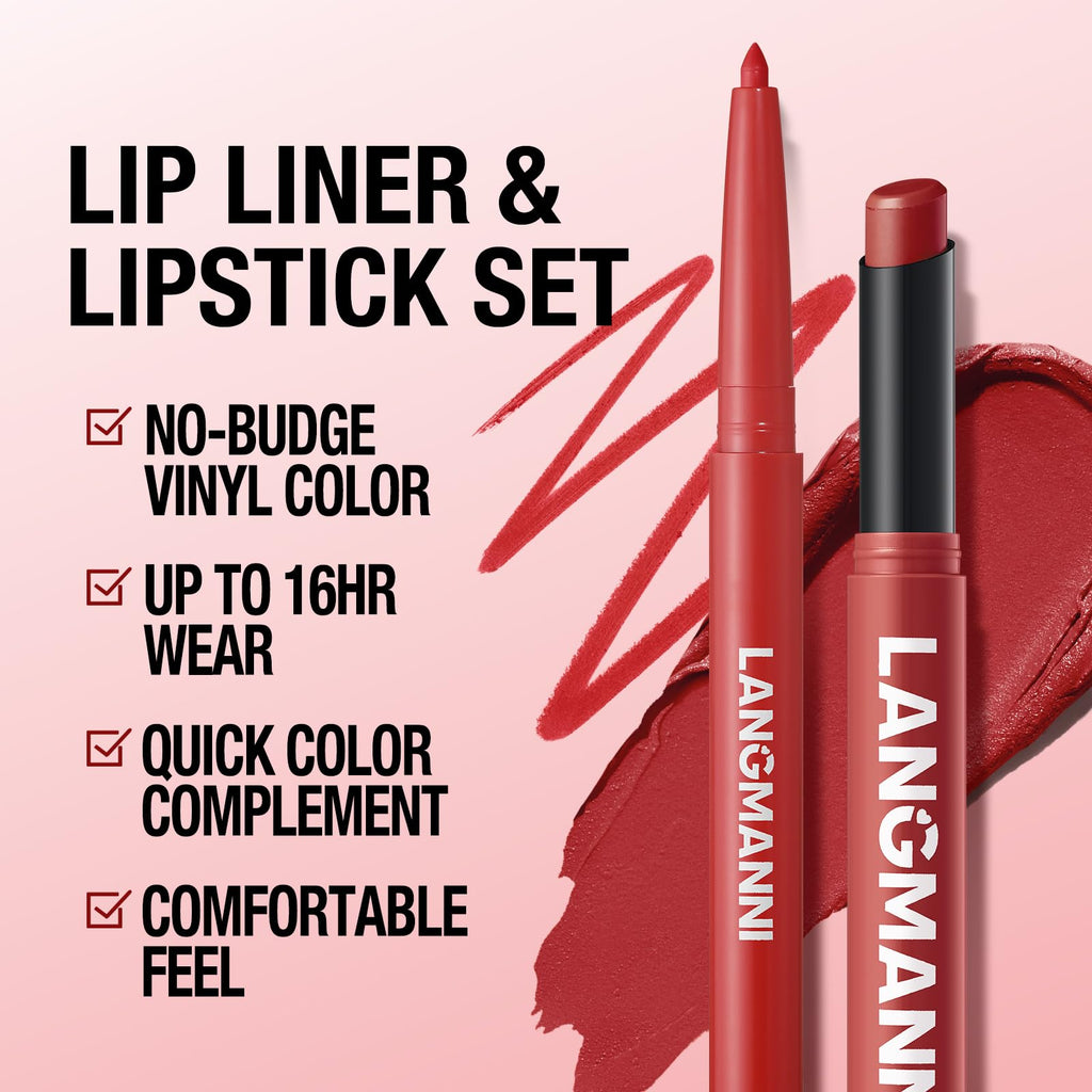 BestLand 12Pcs Matte Liquid Lipstick + Lip Liner Pens Set, Velvety Nude Lip Stain Waterproof Long Wear Makeup Gift Set