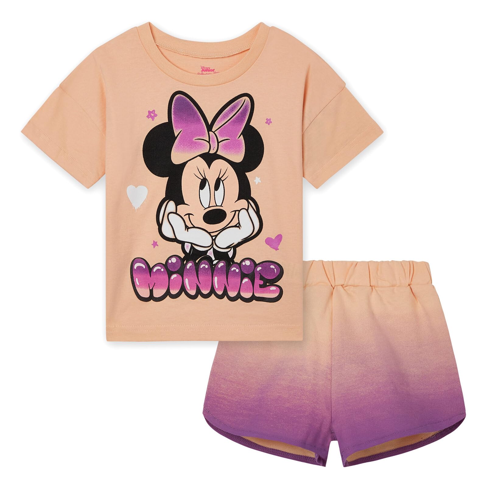 Disney T-Shirt and French Terry Shorts Outfit Set Infant to Big Kid Sizes (12 Months - 14-16)