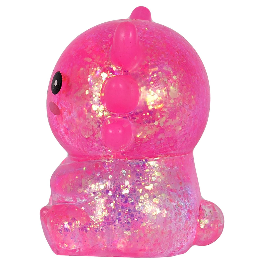 Axolotl - Juguete blando para aliviar el estrés – Lindo juguete para apretar con purpurina para niños y adultos, juguete sensorial para aliviar la ansiedad, recuerdo de fiesta de escritorio | Soft TPR, Floating Glitter, squeeze toy, busy hands, stress rel