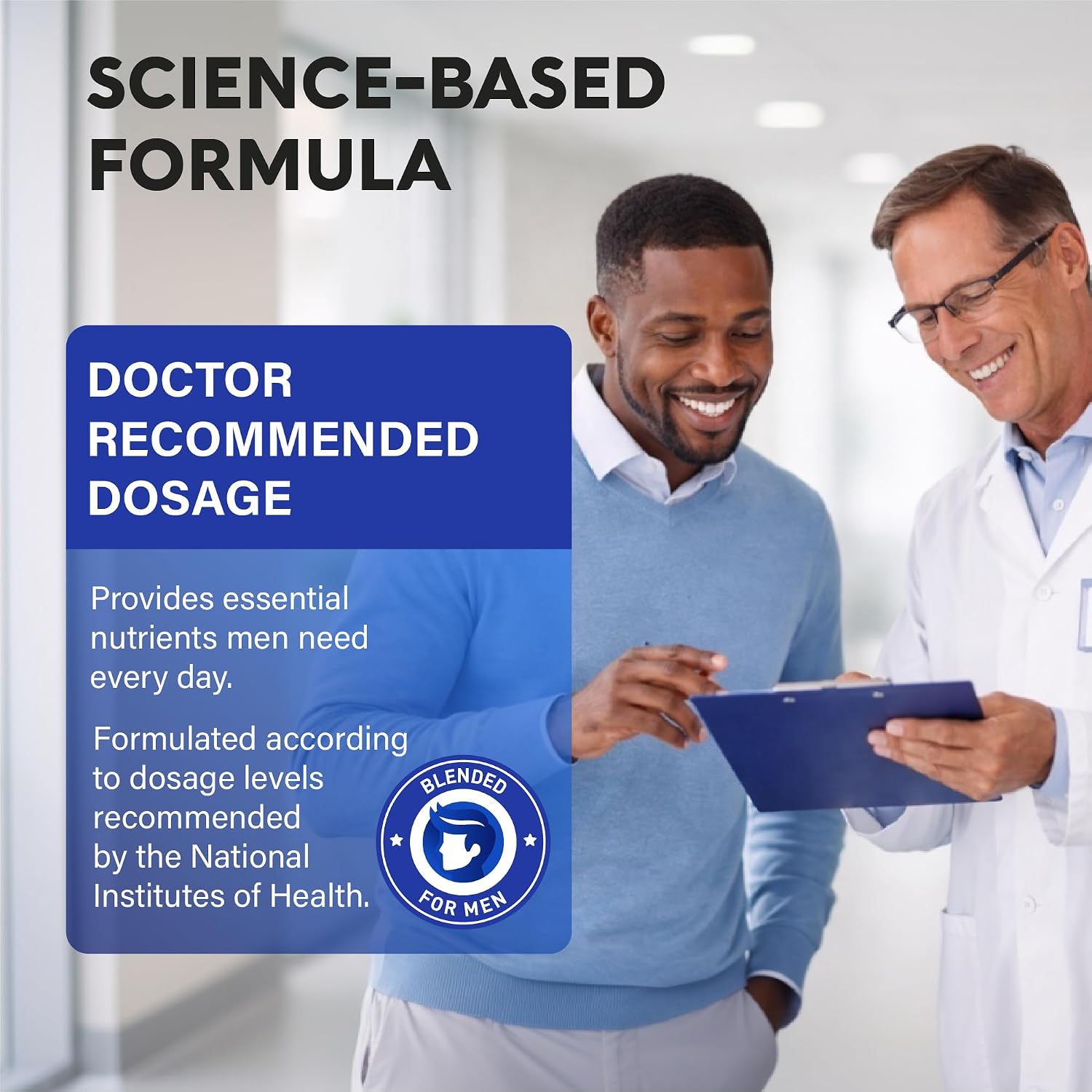 Multivitamínico para hombres - Complejo B y B12 | Whole Foods & Enzimas - 90 cápsulas | Mens Multivitamin 46in1 - Energy, Focus & Brain | Men's Health Complex - Bioavailable & Gentle on Stomach - Lab Tested, 1/Day