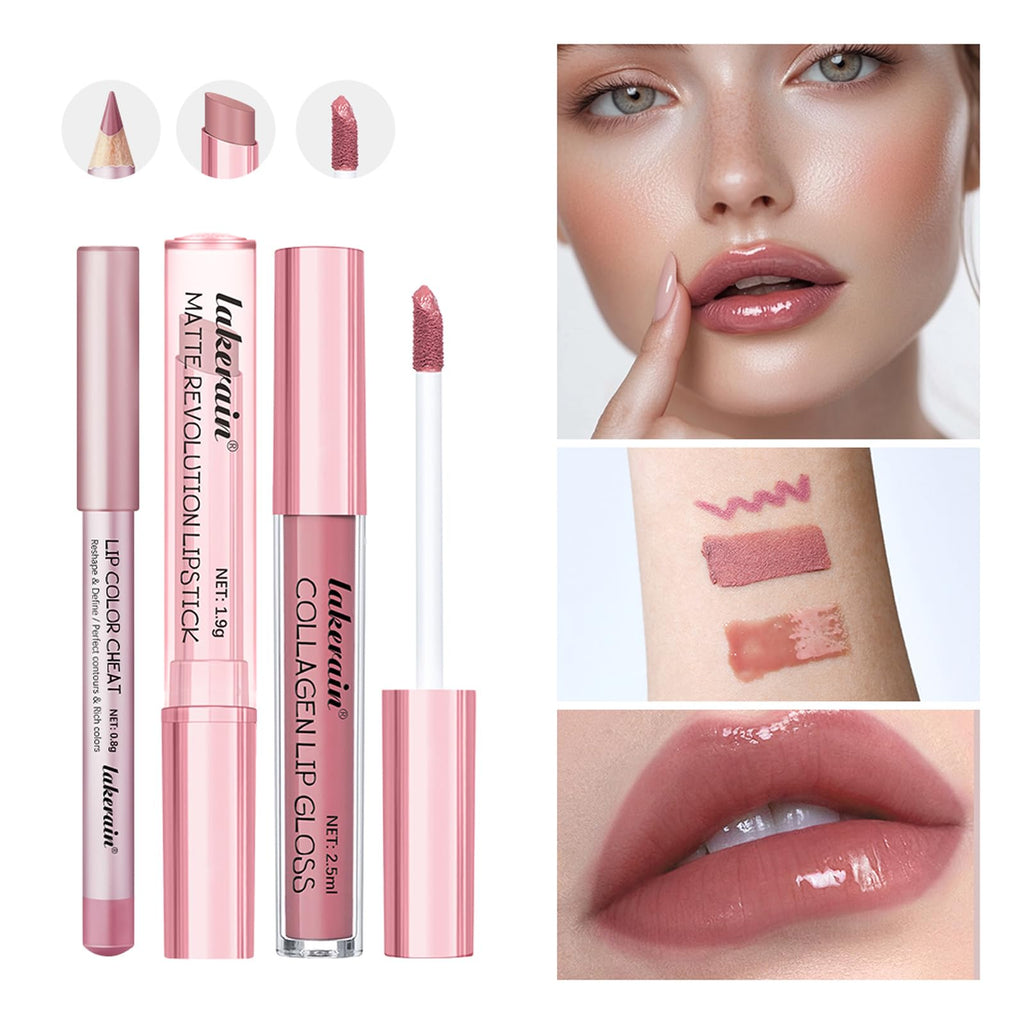 BestLand 12Pcs Matte Liquid Lipstick + Lip Liner Pens Set, Velvety Nude Lip Stain Waterproof Long Wear Makeup Gift Set