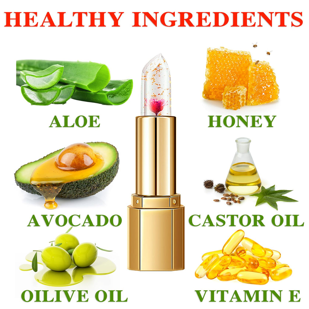 Labial de aloe vera, cuidado labial de larga duración, bálsamo labial nutritivo y voluminizador, brillo labial, cambio de color mágico con temperatura, 3 unidades