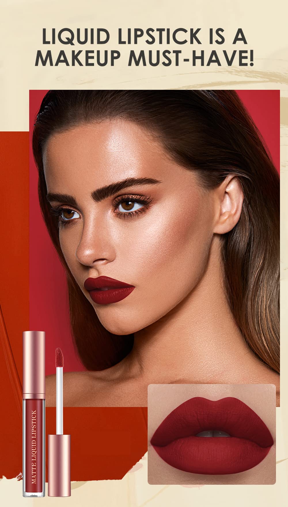 BestLand 12Pcs Matte Liquid Lipstick + Lip Liner Pens Set, Velvety Nude Lip Stain Waterproof Long Wear Makeup Gift Set