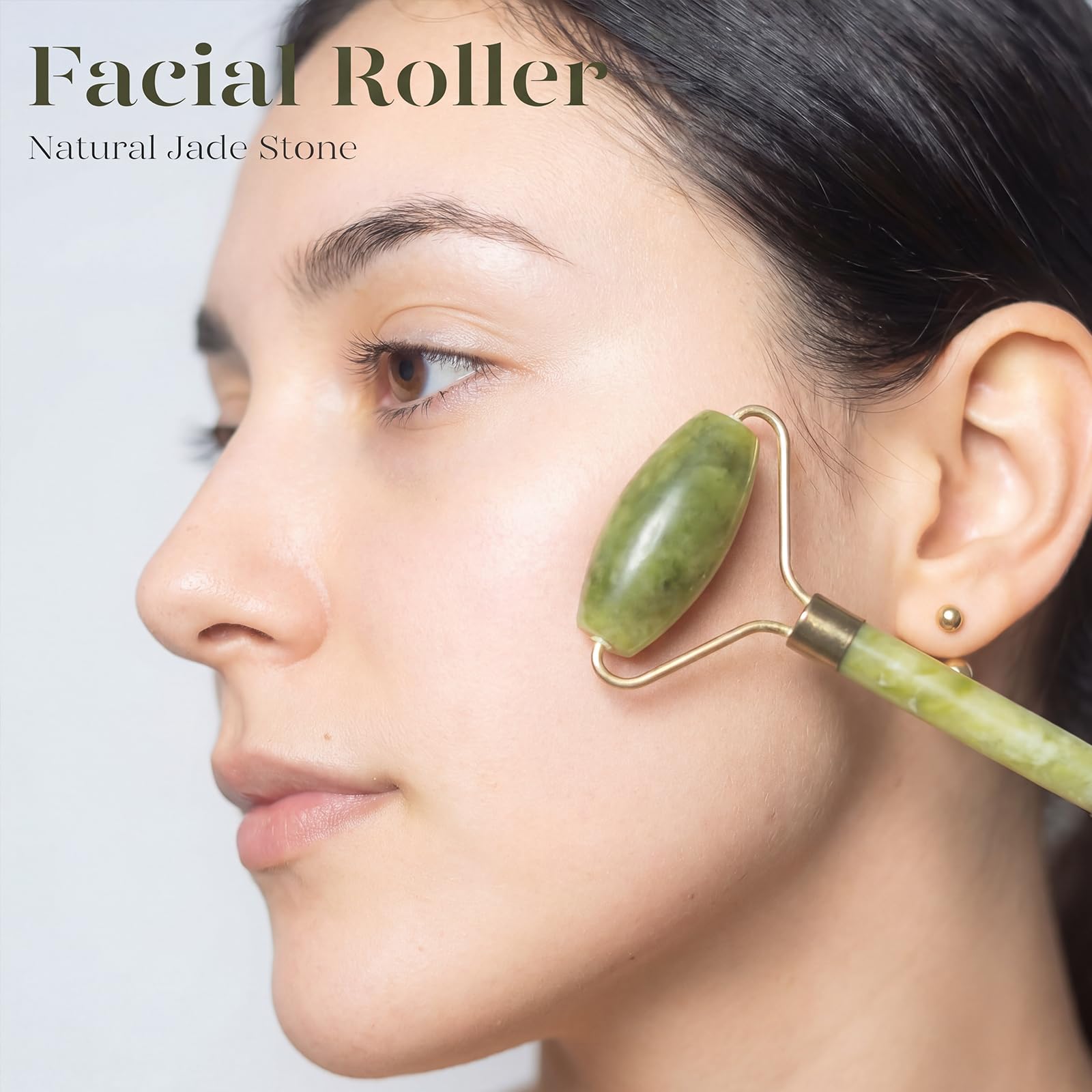 BAIMEI IcyMe - Rodillo de jade y Gua Sha, rodillo facial para reducir el enrojecimiento de la piel, cuidado personal para hombres y mujeres, masajeador para cara, ojos, cuello, alivia líneas finas y | Cooling Face Roller for Lymphatic Massage,Sculpting To