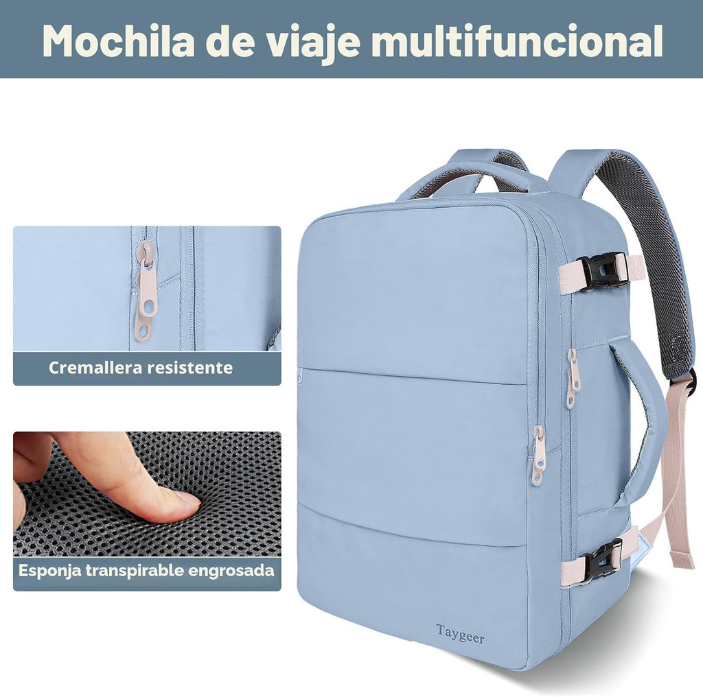 Taygeer - Mochila de viaje para mujeres, mochila de cabina con puerto de carga USB y bolsa para zapatos, mochila TSA para laptop de 15.6 pulgadas aprobada para vuelos, bolsa de enfermera, mochila | 15.6inch Laptop Mochila with Water Bottle Pocket & Shoe P