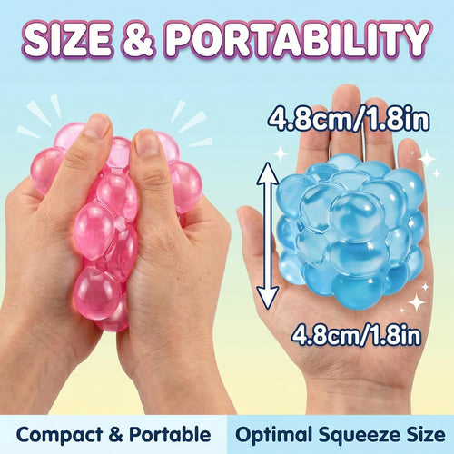 4Pcs Ice Cube Squishy Fidget Toy, Puffwize Soft Textured Sensory Toy with Irregular Shape for Anxiety Relief and Improving Focus,Party Favors Gift for Kid&Adults