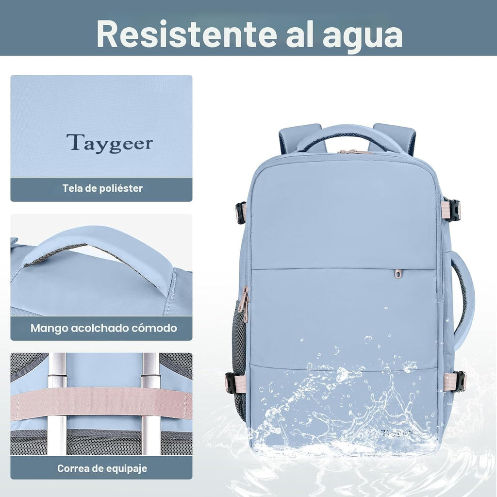 Taygeer - Mochila de viaje para mujeres, mochila de cabina con puerto de carga USB y bolsa para zapatos, mochila TSA para laptop de 15.6 pulgadas aprobada para vuelos, bolsa de enfermera, mochila | 15.6inch Laptop Mochila with Water Bottle Pocket & Shoe P