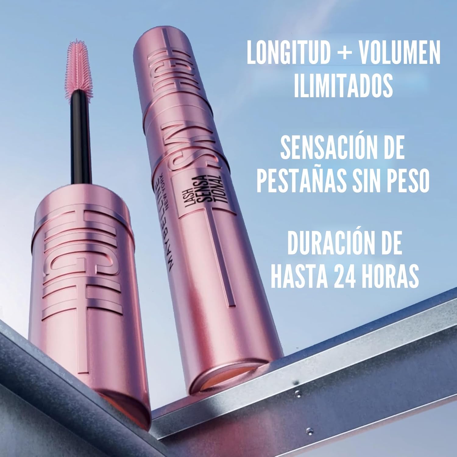 Maybelline Lash Sensational Sky High Washable Mascara Makeup, Volumizing, Lengthening, Defining, Curling, Multiplying, Buildable Formula, Blackest Black, 1 Count