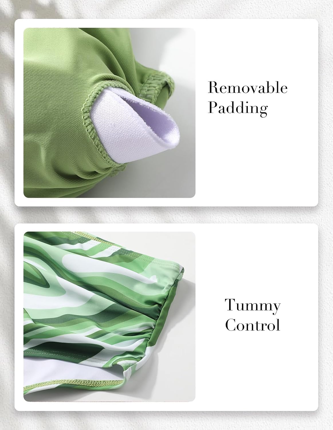 Conjunto de bikini de dos piezas para mujer, traje de baño con control de abdomen, cintura alta, cuello en V, ropa de playa, correas frontales torcidas