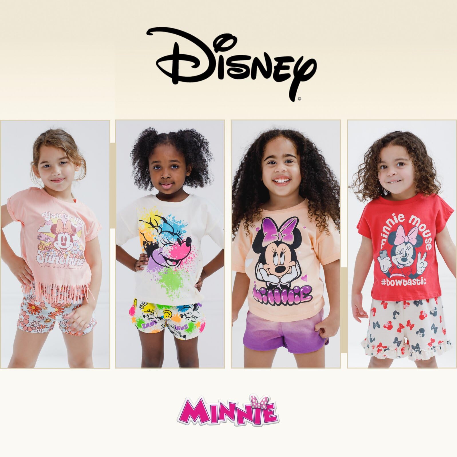 Disney T-Shirt and French Terry Shorts Outfit Set Infant to Big Kid Sizes (12 Months - 14-16)