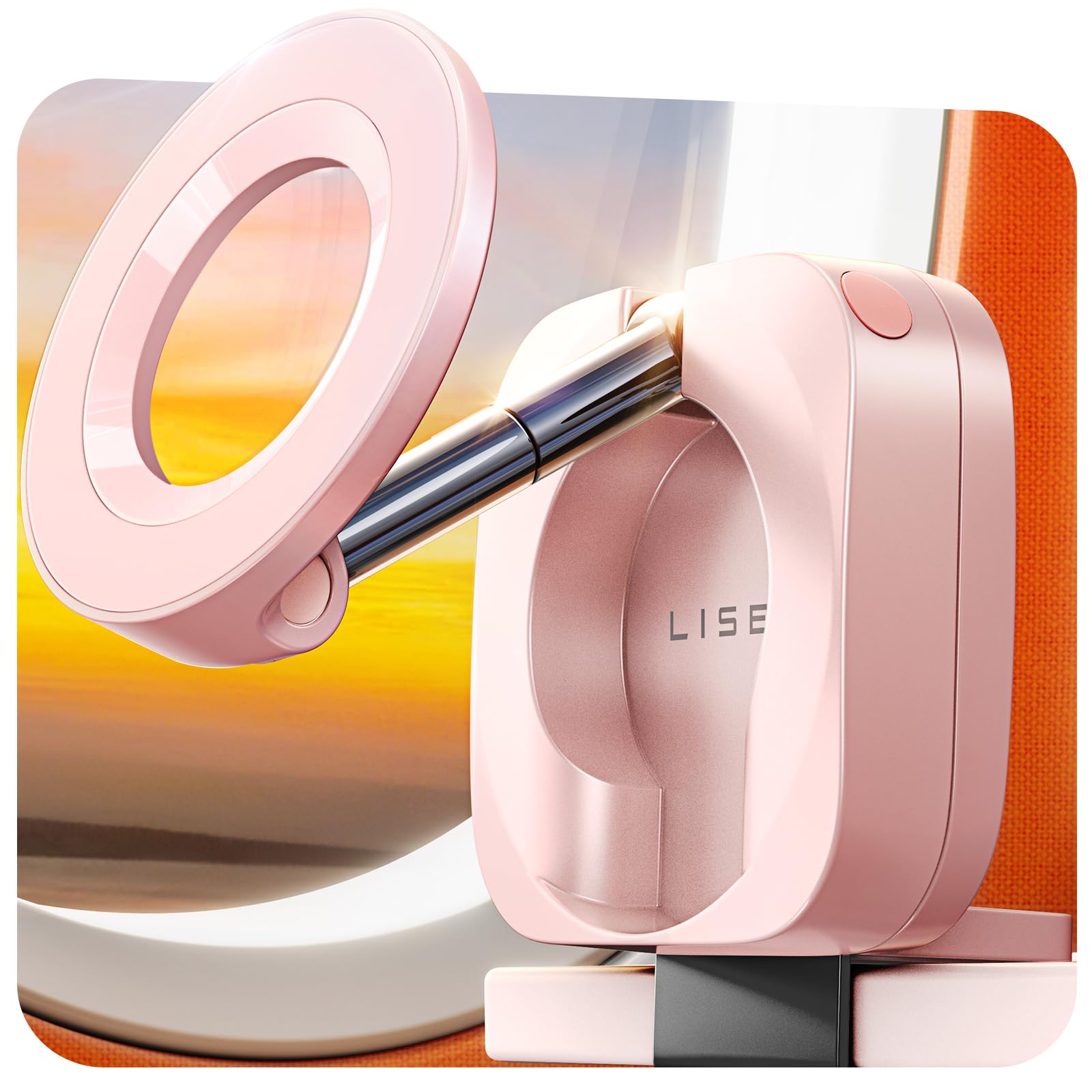 LISEN - Soporte de teléfono para el escritorio de viaje en avión | Phone Stand Hands Free MagSafe Travel Accessories Flying Long Flight Essentials Airplane Gadgets Gifts for Men