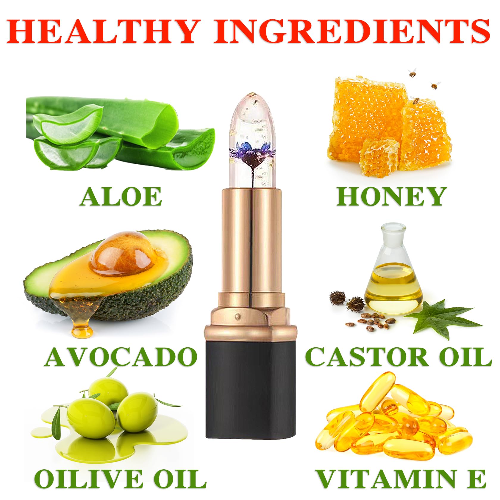 Labial de aloe vera, cuidado labial de larga duración, bálsamo labial nutritivo y voluminizador, brillo labial, cambio de color mágico con temperatura, 3 unidades