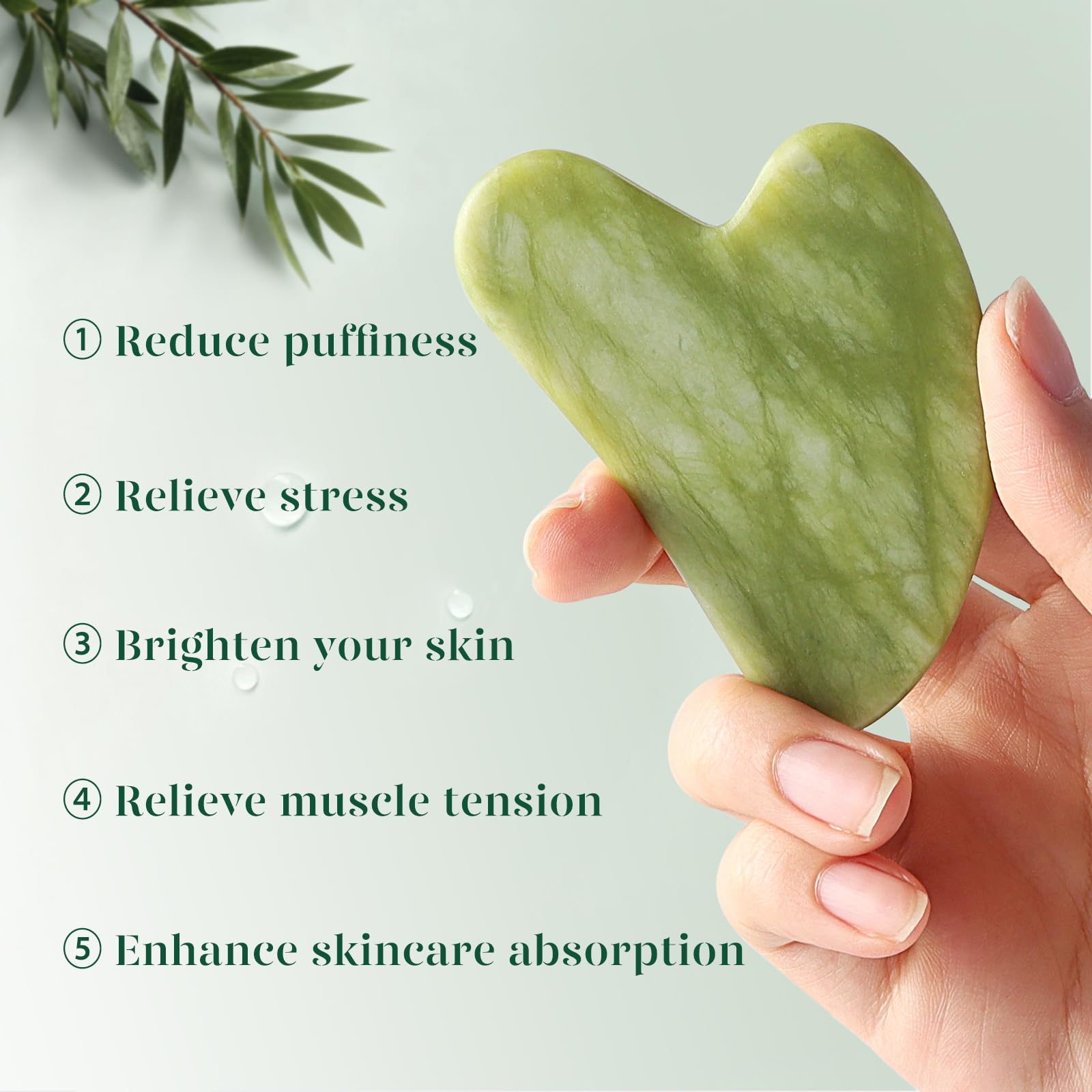 BAIMEI IcyMe - Rodillo de jade y Gua Sha, rodillo facial para reducir el enrojecimiento de la piel, cuidado personal para hombres y mujeres, masajeador para cara, ojos, cuello, alivia líneas finas y | Cooling Face Roller for Lymphatic Massage,Sculpting To