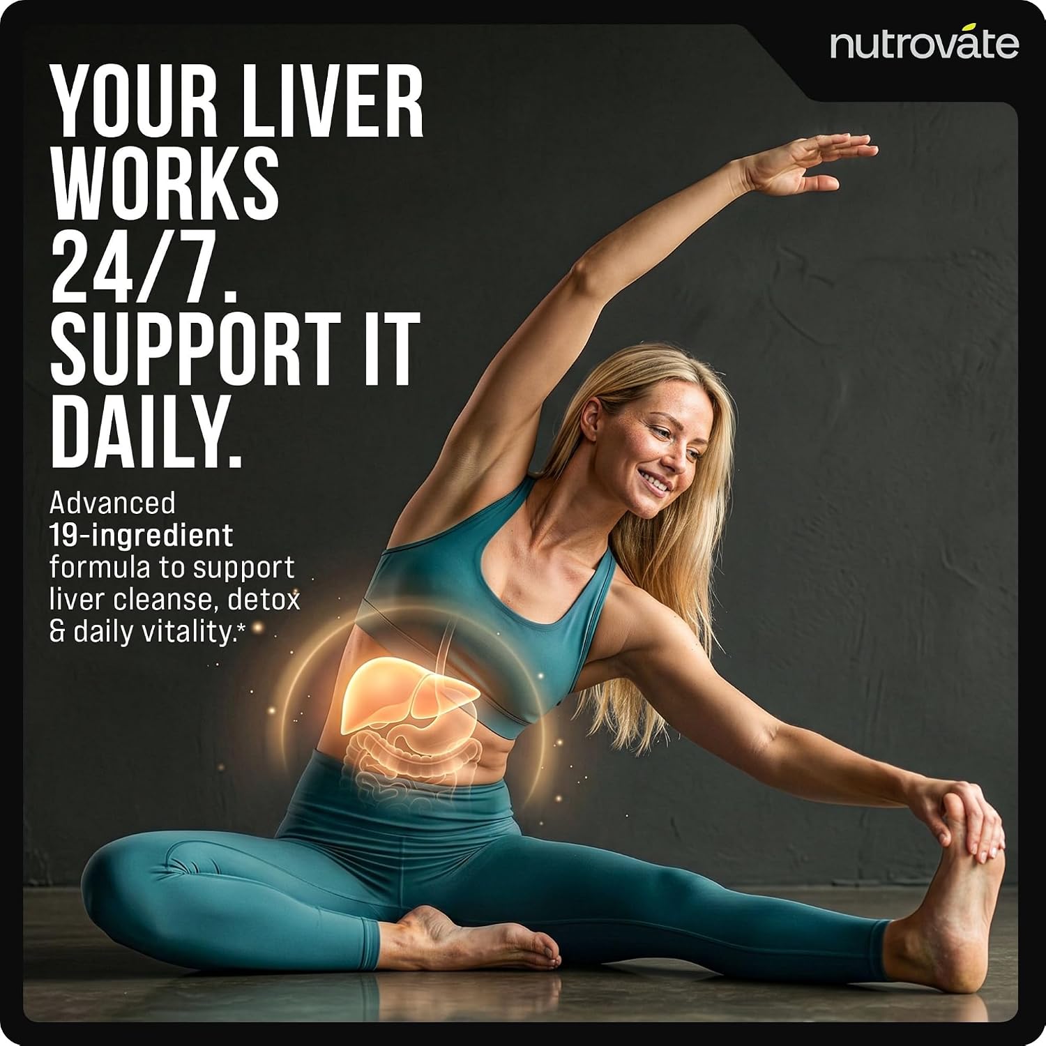 Liver Cleanse Detox & Repair [19-Plex] - Suplemento de apoyo hepático con cardo mariano, TUDCA, NAC, ALA, zeolita, raíz de diente de león, alcachofa y cúrcuma, vegano, sin OMG, sin gluten [fabricado