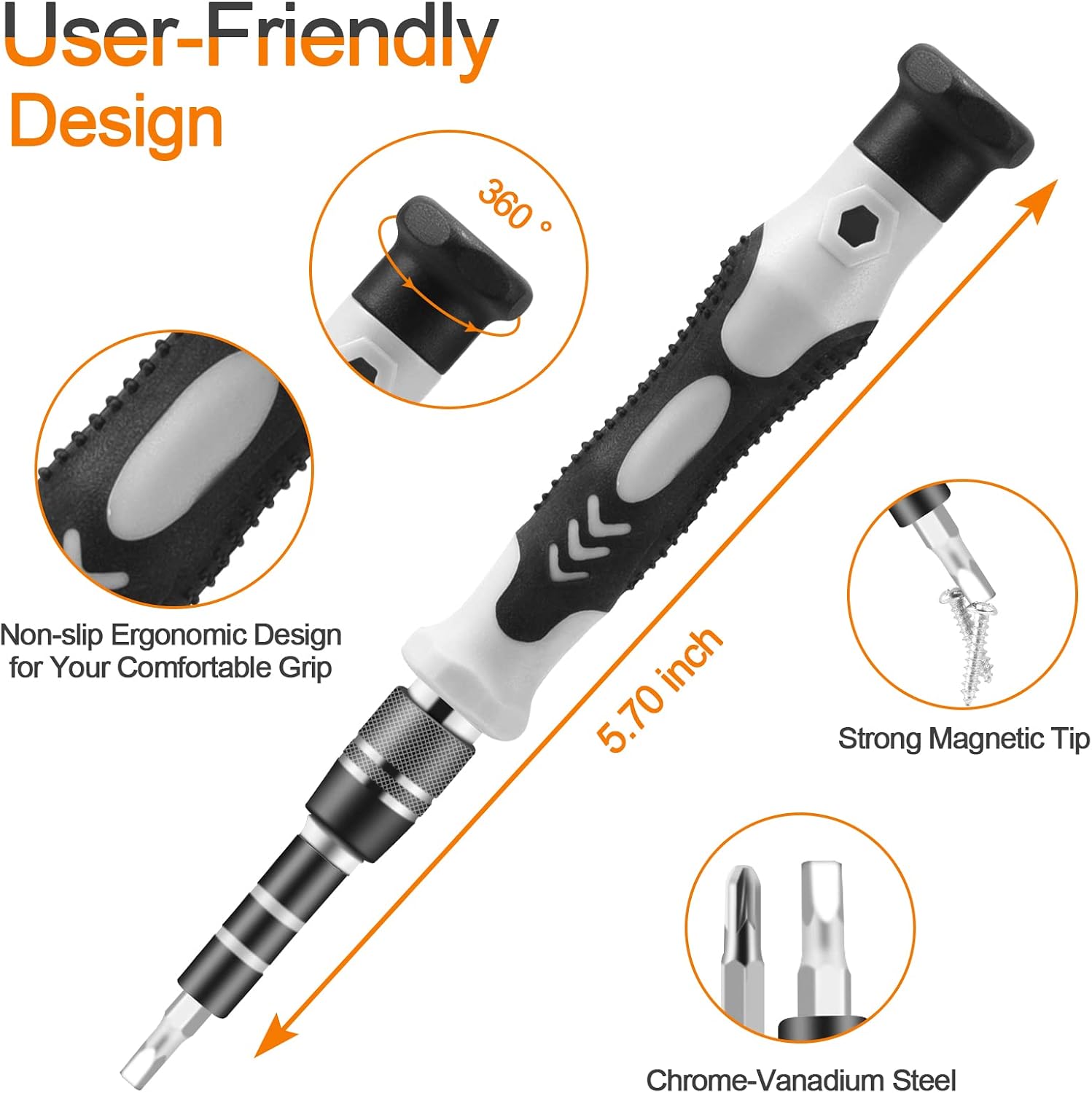 115 in 1 Precision Screwdriver Set, Premium Small Screwdriver Set | Electronic Screwdriver Kit for Electronics, Computer, PC, Laptop, Game Console, Watch, Eyeglasses, and DIY Projects