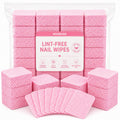 MAQIHAN 600 Toallitas para Uñas Sin Pelusa - Toallitas Removedoras de Esmalte de Uñas Rosa Sin Pelusa, Almohadillas para Uñas Sin Pelusa para Uñas de Gel, Toallitas de Pegamento para Uñas Sin Pelusa