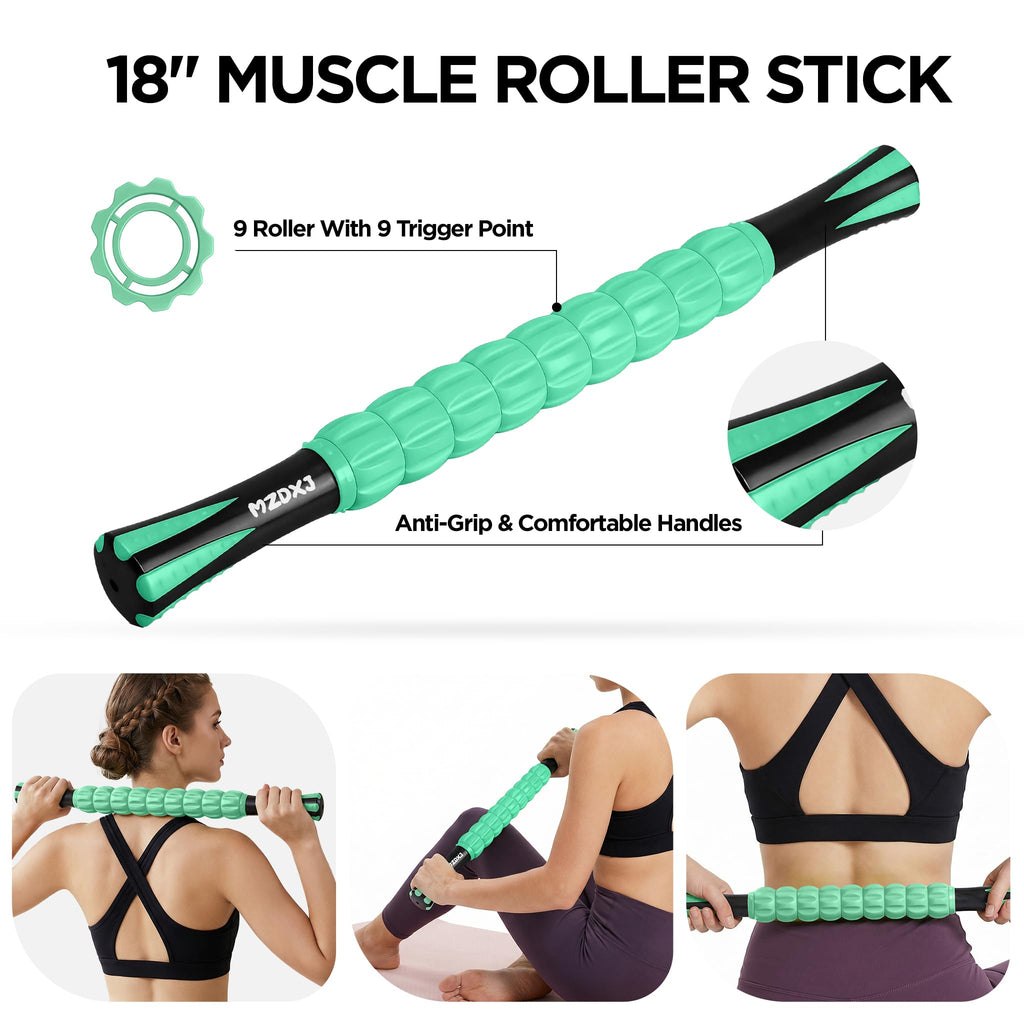 Rodillo de Masaje Muscular Bastón Rodillo de Masaje - Destructor de Fascia de Tejido Profundo para Alivio del Dolor Miofascial, Drenaje Linfático y Escultura Corporal, Herramienta Portátil de