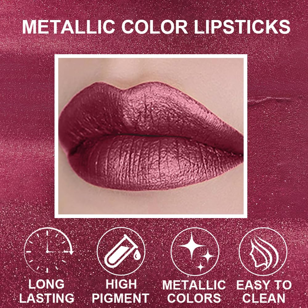 12Pcs Liquid Lipstick Set, Shades with Matte Gloss Lip Tint, Set A | Waterproof, Long Lasting, Quick-drying, Non-Stick Cup, Up to 12H Wear, Professional Lip Makeup Gift Kit