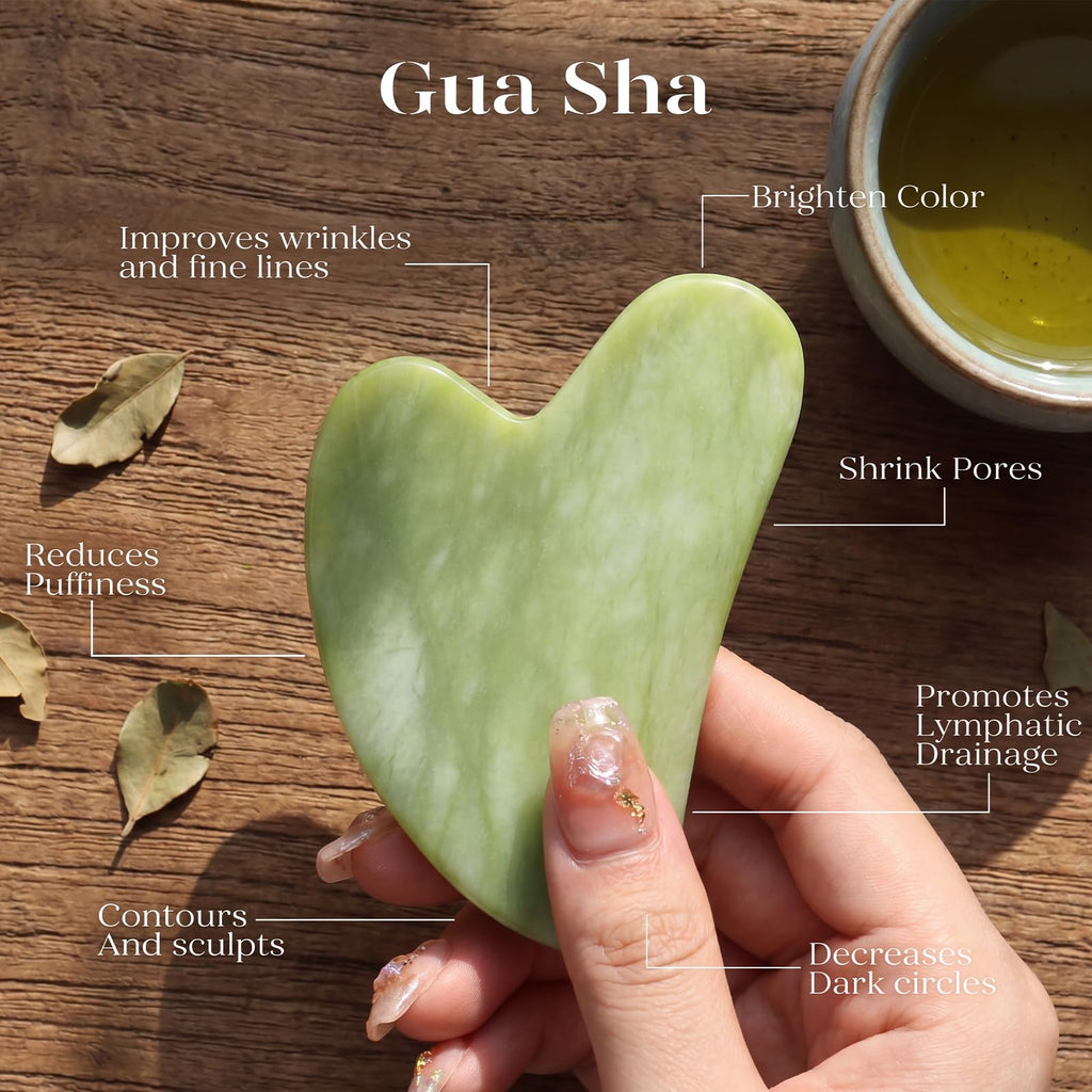 BAIMEI IcyMe - Rodillo de jade y Gua Sha, rodillo facial para reducir el enrojecimiento de la piel, cuidado personal para hombres y mujeres, masajeador para cara, ojos, cuello, alivia líneas finas y | Cooling Face Roller for Lymphatic Massage,Sculpting To